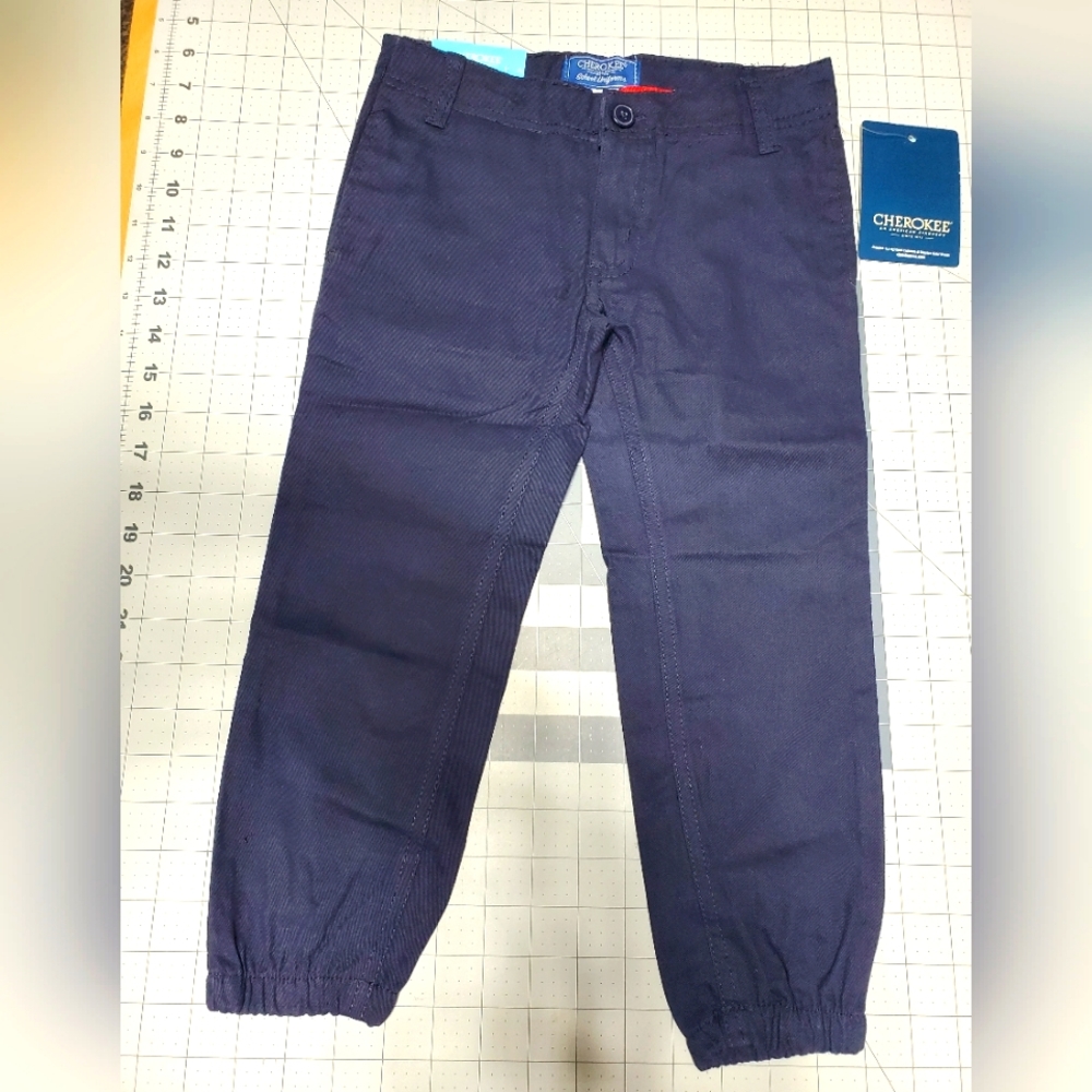 NWT Cherokee navy boys school uniform pants, size 4